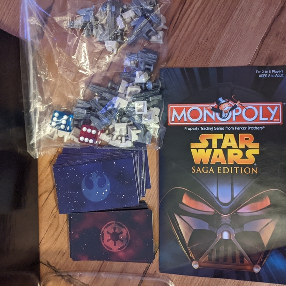 Vintage Monopoly Star Wars Saga Edition 2005 Parker Brothers Board Game - Picture 4 of 8